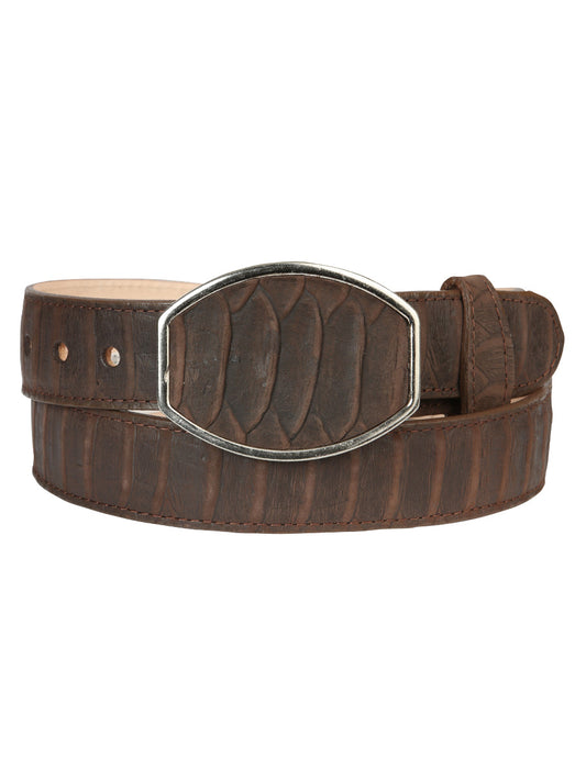 The Vaquero Belt — Brown Python Print (No. 45570)