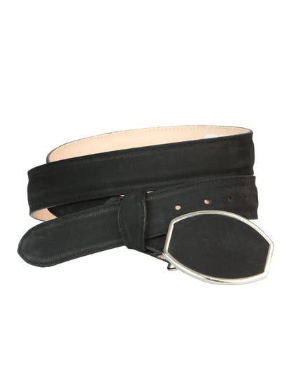 The Western Belt — Black Nobuck (No. 45575)
