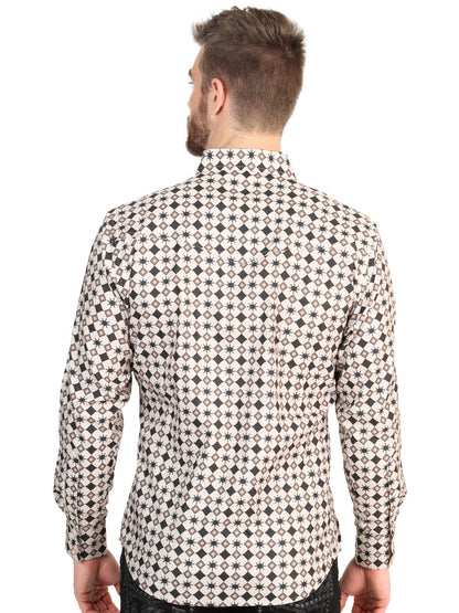 The Stretch Western Shirt — Beige (No. 45609)