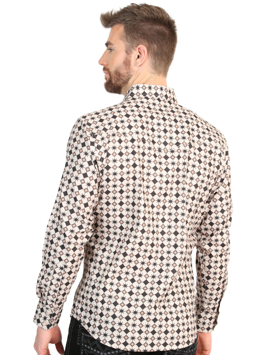The Stretch Western Shirt — Beige (No. 45609)