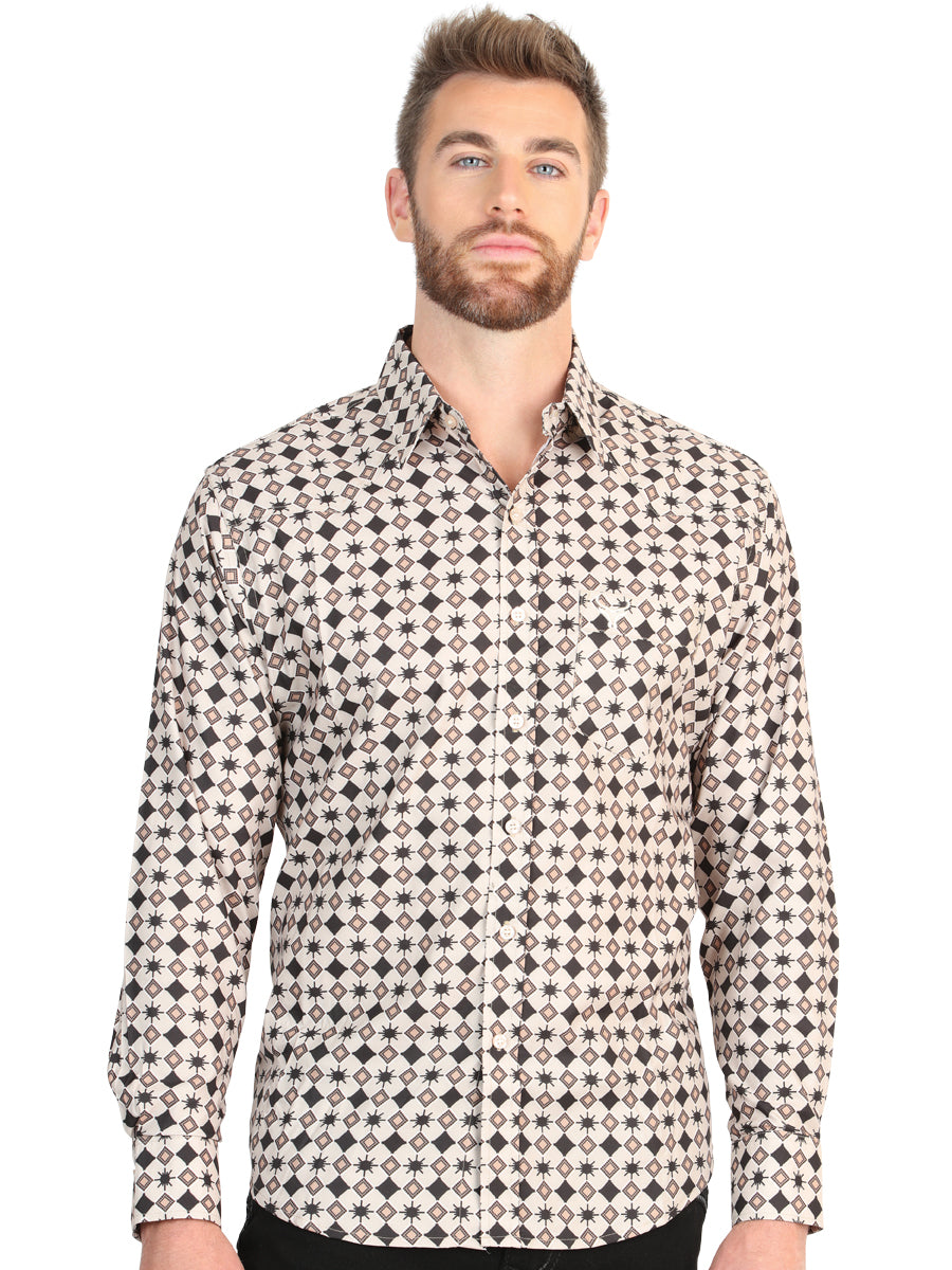The Stretch Western Shirt — Beige (No. 45609)