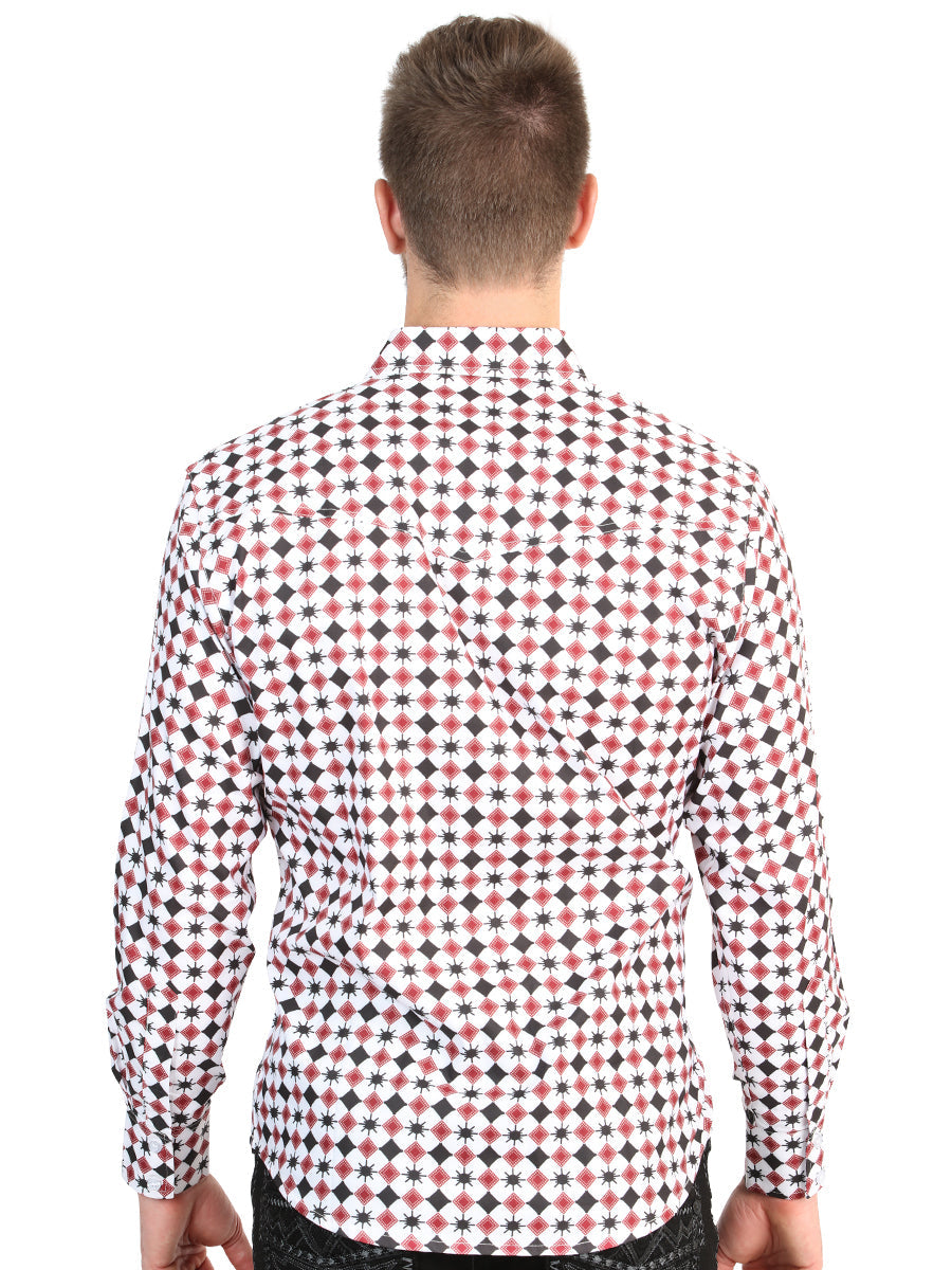 The Stretch Western Shirt — White &amp; Red