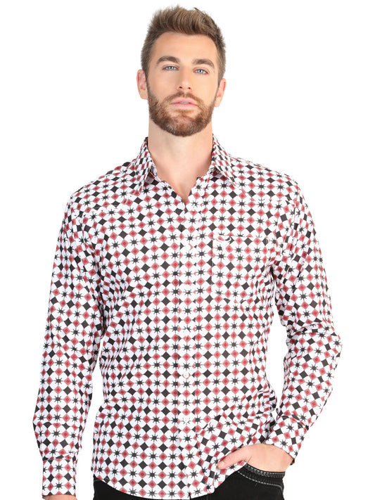 The Stretch Western Shirt — White &amp; Red