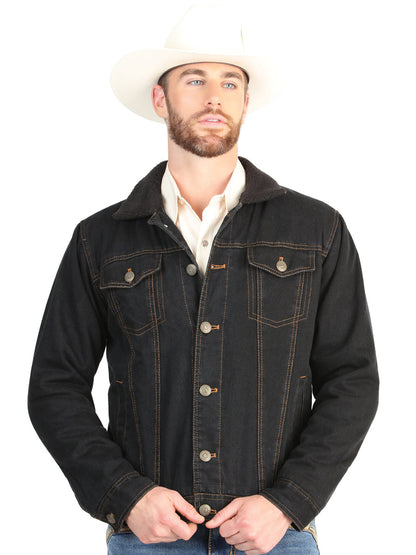 The Denim Sherpa Jacket — Black (No. 45641)