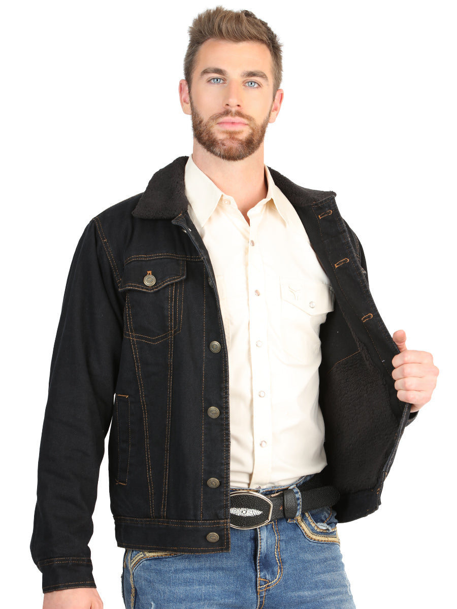 The Denim Sherpa Jacket — Black (No. 45641)
