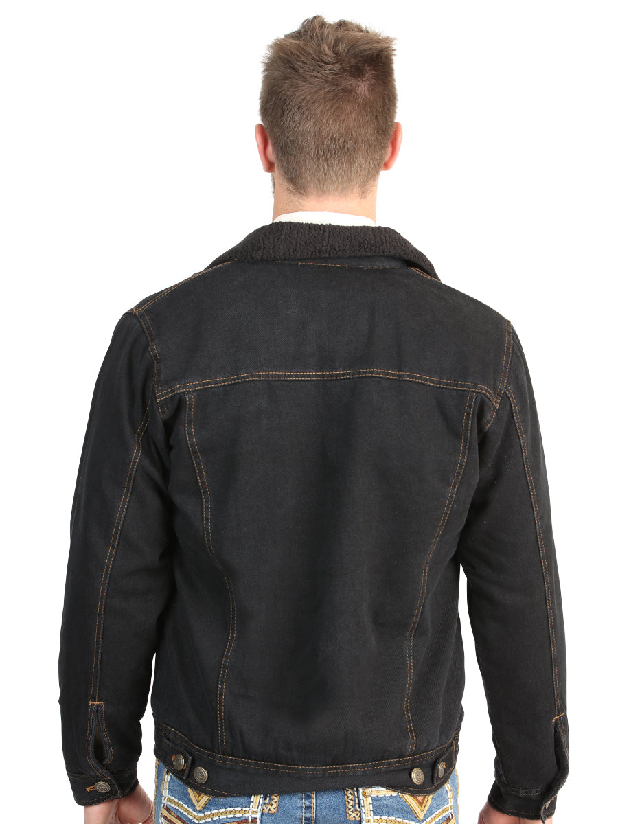 The Denim Sherpa Jacket — Black (No. 45641)