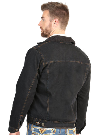The Denim Sherpa Jacket — Black (No. 45641)