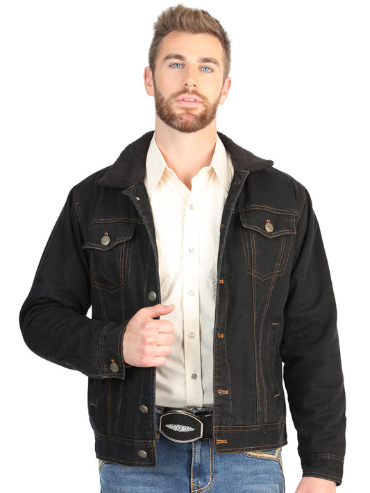 The Denim Sherpa Jacket — Black (No. 45641)