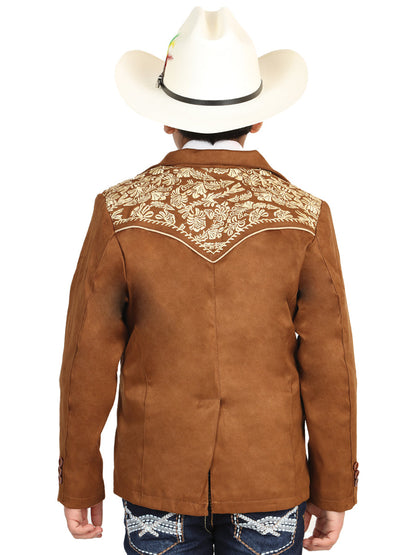 The Kids' Vaquero Suede Blazer — Tan (No. 45658)