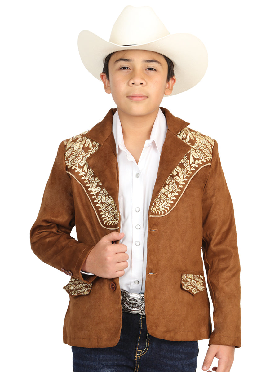The Kids' Vaquero Suede Blazer — Tan (No. 45658)