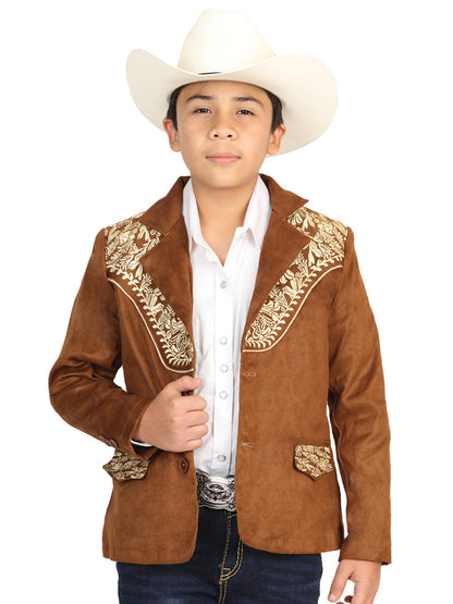 The Kids' Vaquero Suede Blazer — Tan (No. 45658)