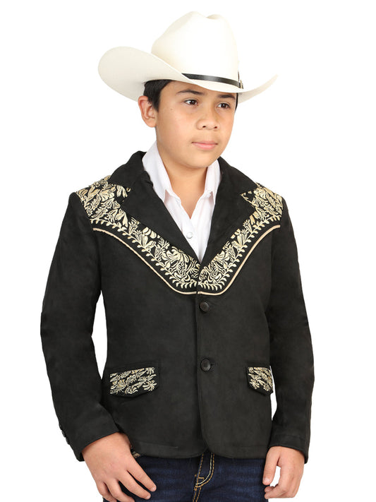 The Kids' Vaquero Suede Blazer — Black (No. 45659)