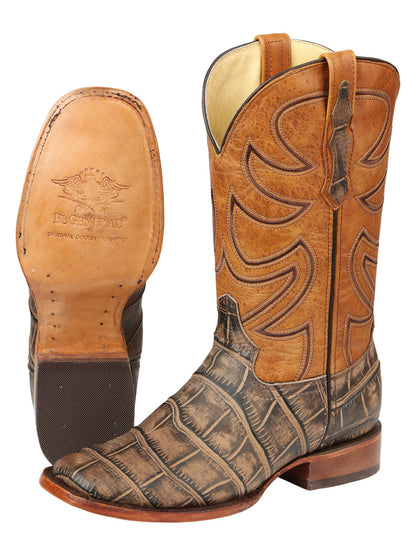 The Pro Rodeo Boot — Tobacco Macro Croc Print (No. 45663)