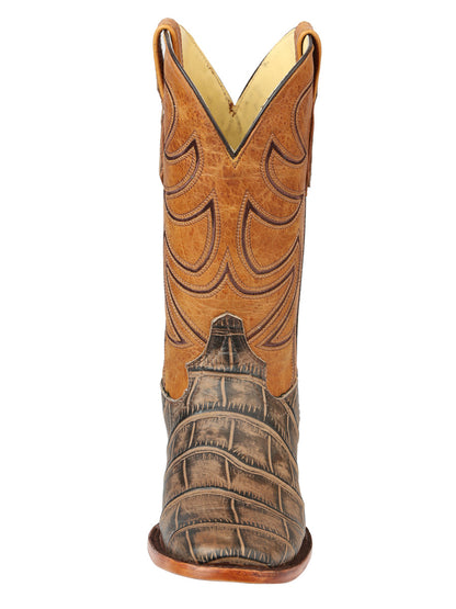 The Pro Rodeo Boot — Tobacco Macro Croc Print (No. 45663)
