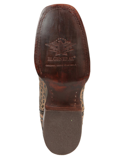 The Pro Rodeo Boot — Tobacco Caiman Print (No. 45664)