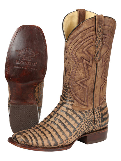 The Pro Rodeo Boot — Tobacco Caiman Print (No. 45664)