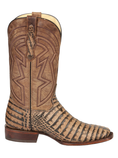 The Pro Rodeo Boot — Tobacco Caiman Print (No. 45664)