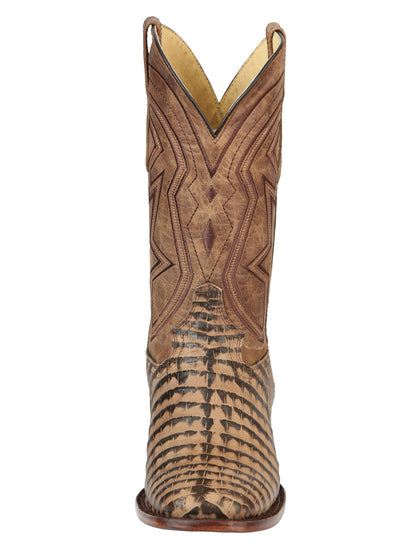The Pro Rodeo Boot — Tobacco Caiman Print (No. 45664)