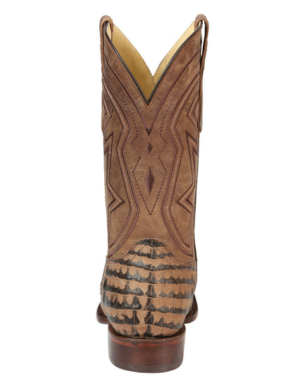 The Pro Rodeo Boot — Tobacco Caiman Print (No. 45664)