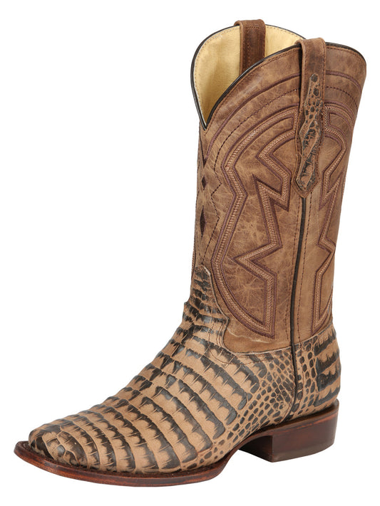 The Pro Rodeo Boot — Tobacco Caiman Print (No. 45664)