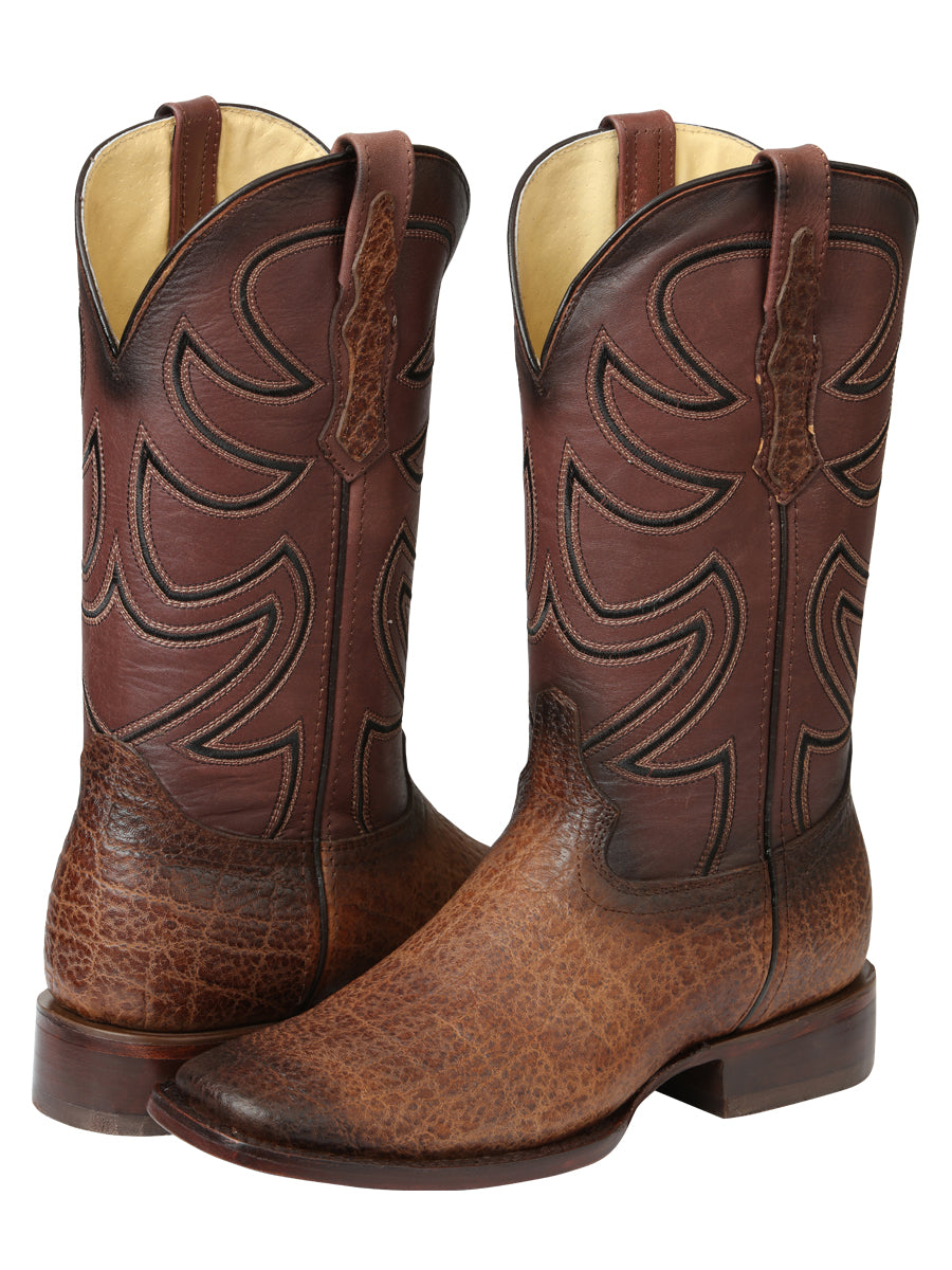 The Pro Rodeo Boot — Tobacco Elephant Print (No. 45665)