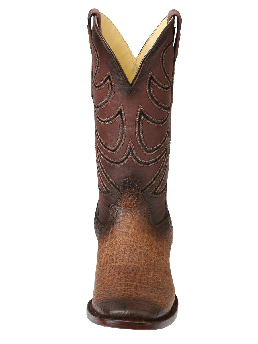 The Pro Rodeo Boot — Tobacco Elephant Print (No. 45665)