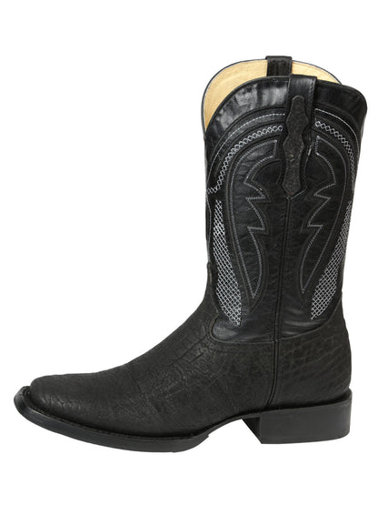 The Pro Rodeo Boot — Black Bull Neck Print (No. 45666)