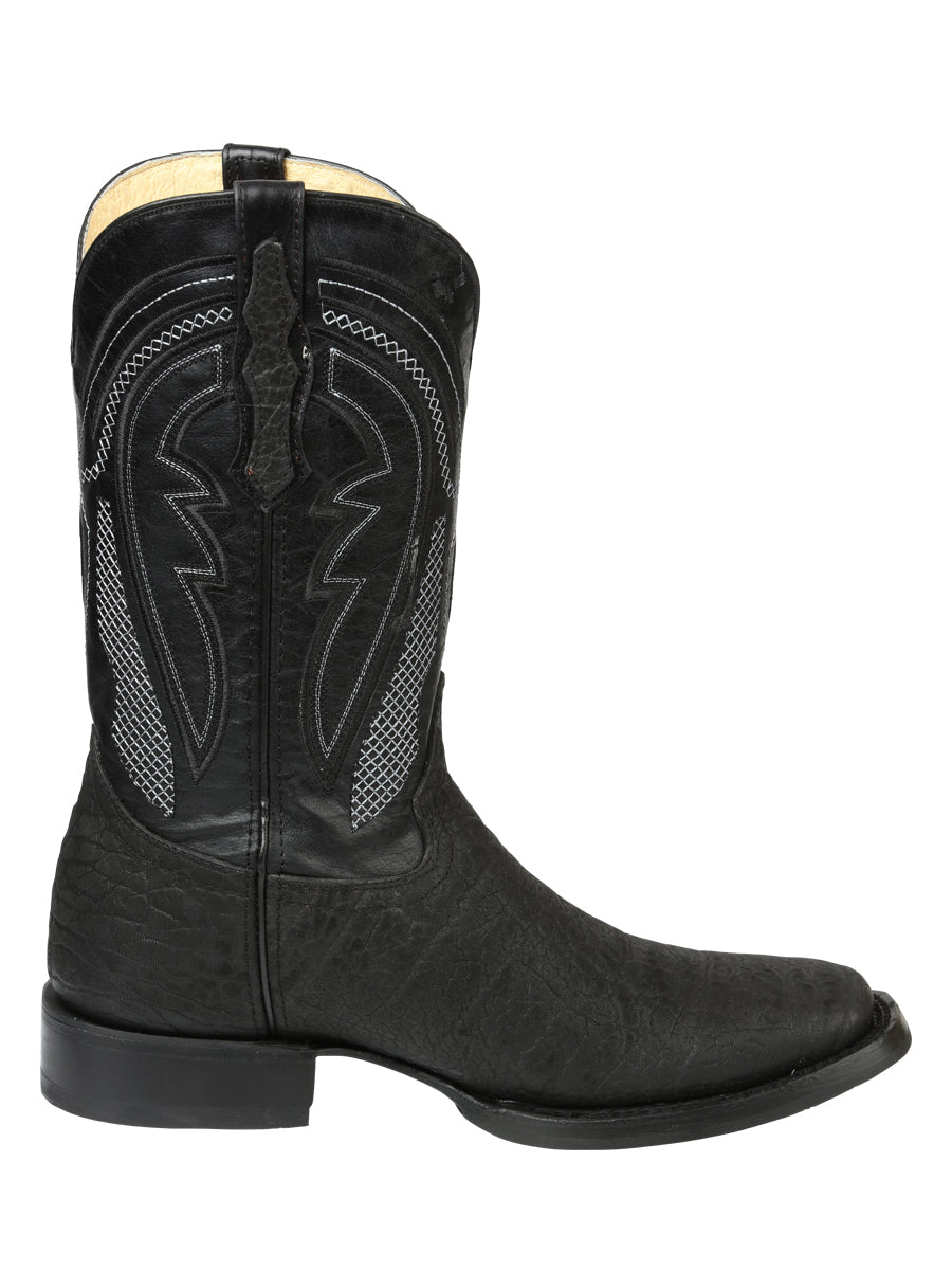 The Pro Rodeo Boot — Black Bull Neck Print (No. 45666)