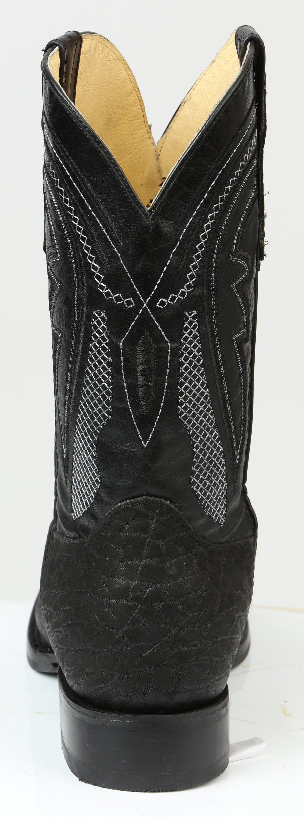The Pro Rodeo Boot — Black Bull Neck Print (No. 45666)