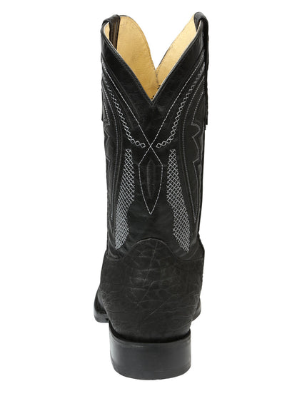 The Pro Rodeo Boot — Black Bull Neck Print (No. 45666)