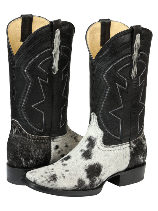 The Cowhide Rodeo Boot — Black & White (No. 45670)