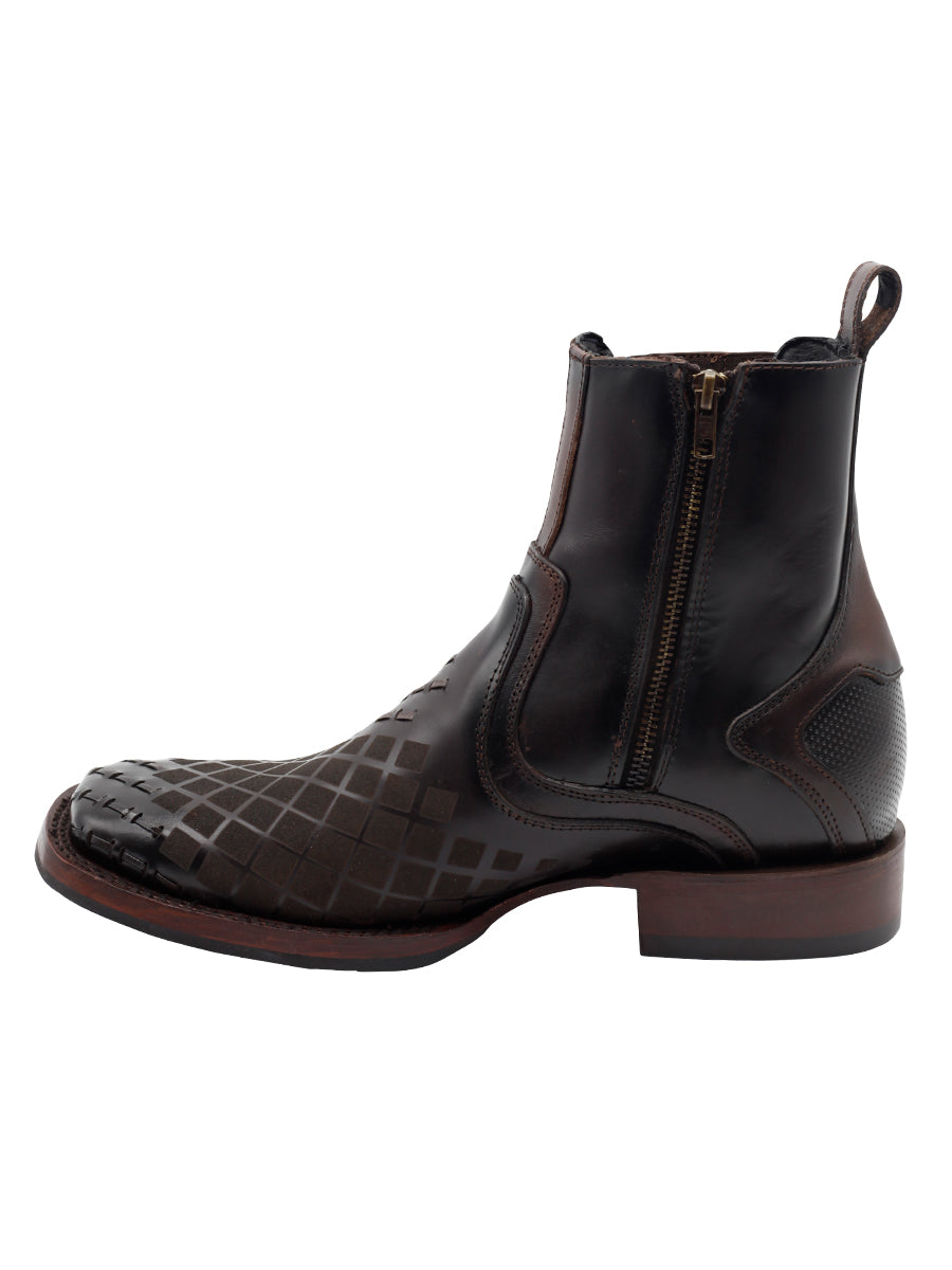 The Pull-Up Zip Ankle Boot — Tobacco (No. 45673)