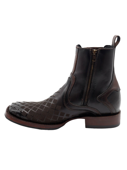 The Pull-Up Zip Ankle Boot — Tobacco (No. 45673)