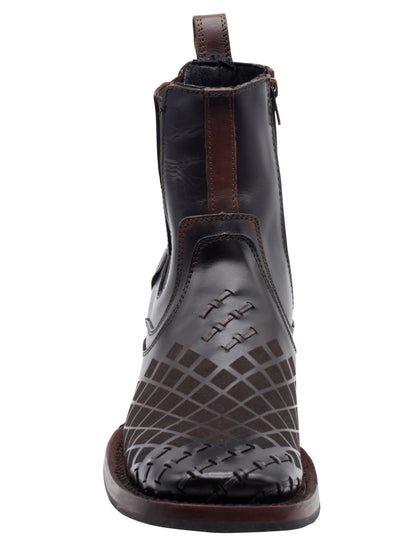 The Pull-Up Zip Ankle Boot — Tobacco (No. 45673)