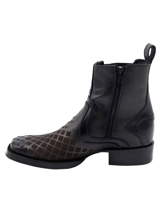 The Pull-Up Zip Ankle Boot — Gray (No. 45674)