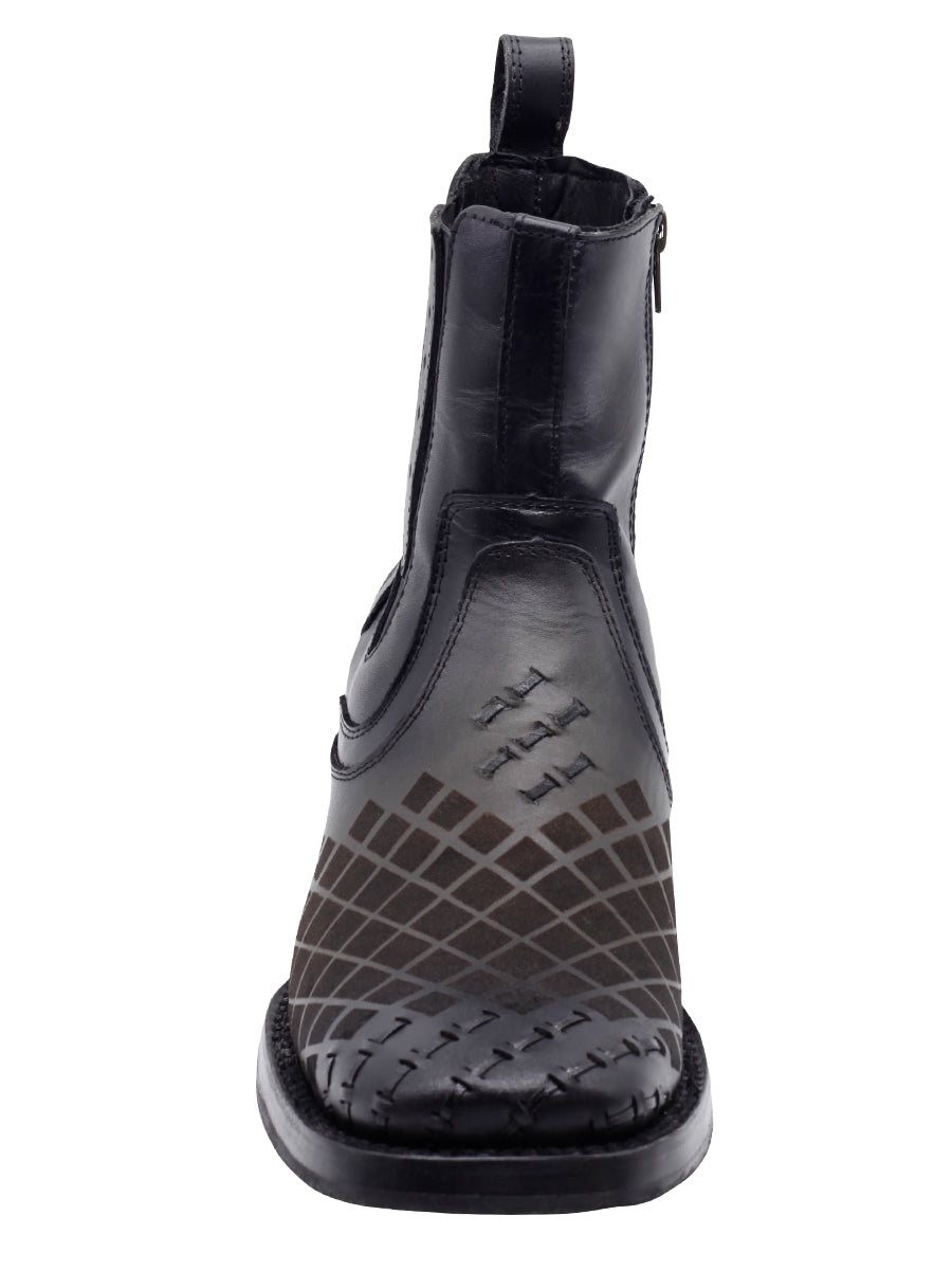 The Pull-Up Zip Ankle Boot — Gray (No. 45674)