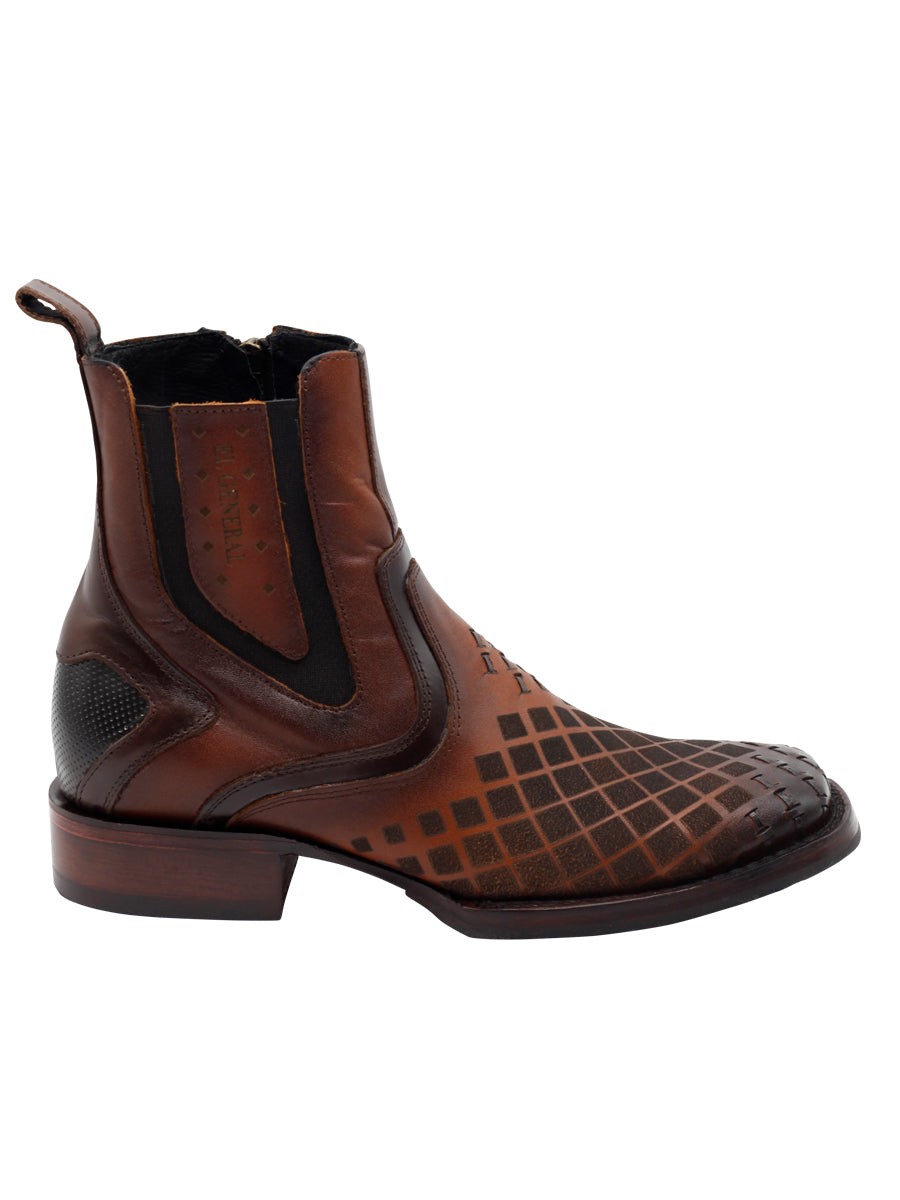 The Pull-Up Zip Ankle Boot — Brown (No. 45675)