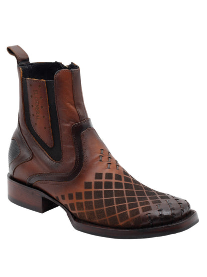 The Pull-Up Zip Ankle Boot — Brown (No. 45675)