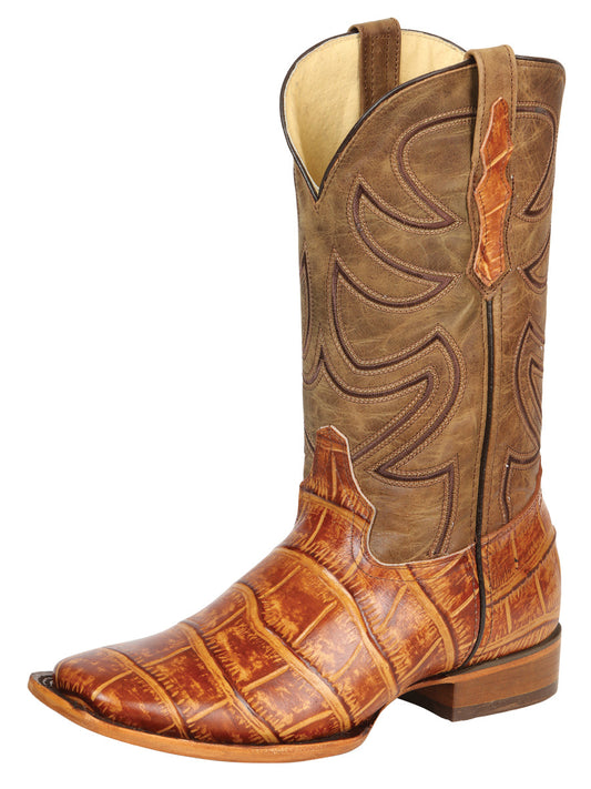 The Pro Rodeo Boot — Honey Macro Croc Print (No. 45764)