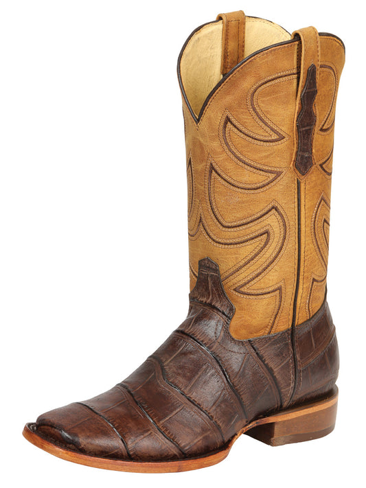 The Pro Rodeo Boot — Brown Croc Print (No. 45765)
