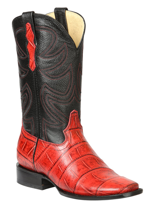 The Pro Rodeo Boot — Red Croc Print (No. 45766)