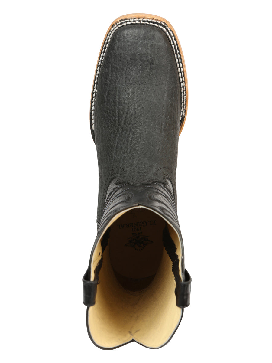 The Pro Rodeo Boot — Black & Gray Elephant Print (No. 45768)