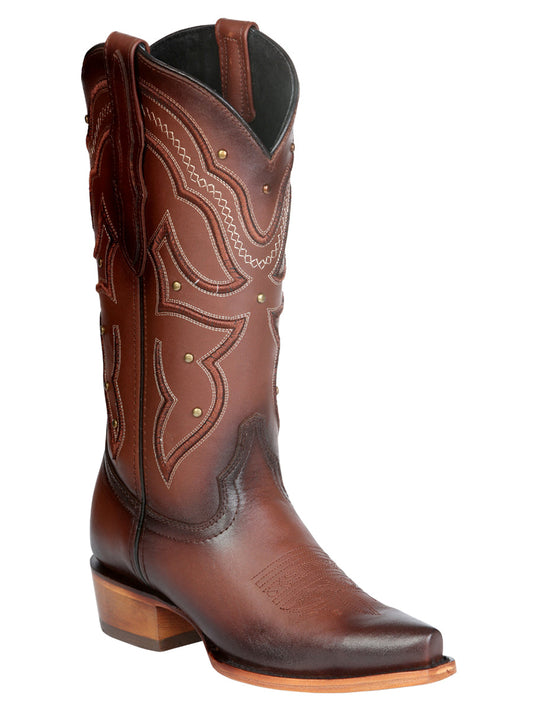 The Women's Square Toe Western Boot — Shedron (No. 45777)