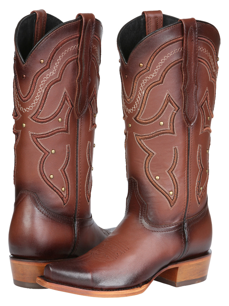 The Women's Square Toe Western Boot — Shedron (No. 45777)