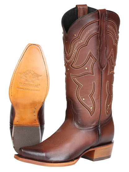 The Women's Square Toe Western Boot — Shedron (No. 45777)