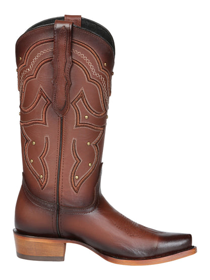 The Women's Square Toe Western Boot — Shedron (No. 45777)