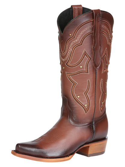 The Women's Square Toe Western Boot — Shedron (No. 45777)