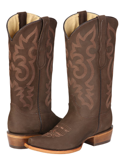 The Women's Retro Western Boot — Camel Nobuck (No. 45778)