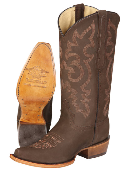 The Women's Retro Western Boot — Camel Nobuck (No. 45778)