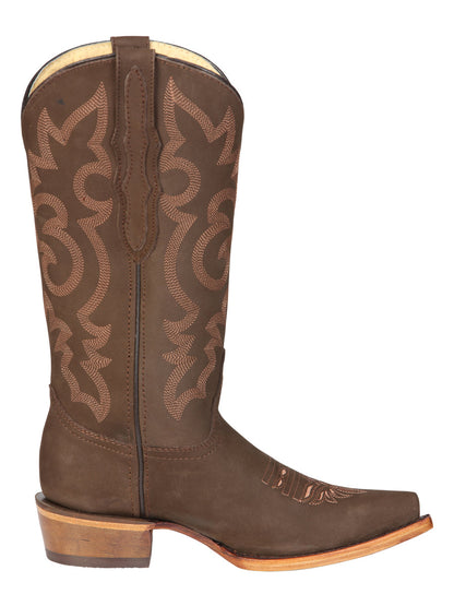 The Women's Retro Western Boot — Camel Nobuck (No. 45778)